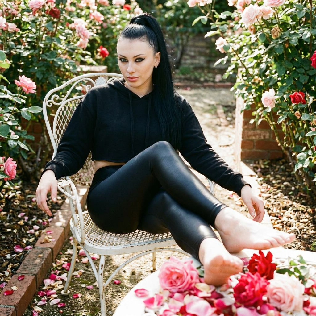 garden throne · legs out